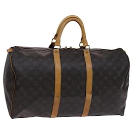 Louis Vuitton-LOUIS VUITTON Monogram Keepall 50 Boston Bag M41426 LV Auth bs24126-Monogram