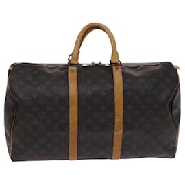 Louis Vuitton-LOUIS VUITTON Monogram Keepall 50 Boston Bag M41426 LV Auth bs24126-Monogram