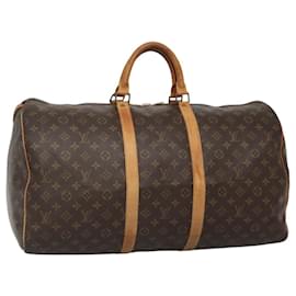 Louis Vuitton-LOUIS VUITTON Monogram Keepall 55 Boston Bag M41424 LV Auth MY451-Monogram