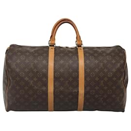 Louis Vuitton-LOUIS VUITTON Monogram Keepall 55 Boston Bag M41424 LV Auth MY451-Monogram