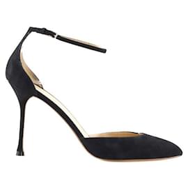 Francesco Russo-Suede heels-Black