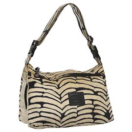 Bolsa de Ombro CHANEL Sport em Nylon Branco e Preto CC Auth BA888 Preto Branco
