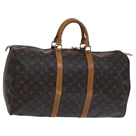 Louis Vuitton-LOUIS VUITTON Monogram Keepall 50 Boston Bag M41426 LV Auth BD1916-Monogram