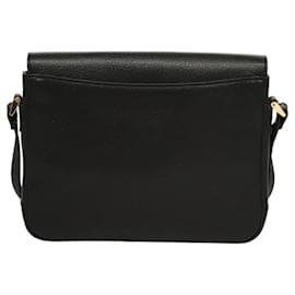 Autre Marque-Burberrys Shoulder Bag Leather Black Gold Auth ep8351-Black,Golden