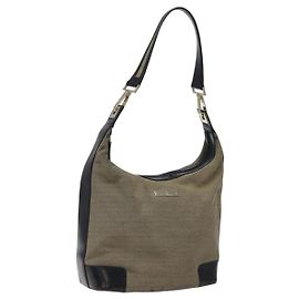 Bolsa de Ombro GUCCI em Lona Bege 001 4204 Auth th5827 Bege