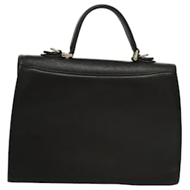 Autre Marque-Burberrys Hand Bag Leather 2way Black Auth ep8214-Black
