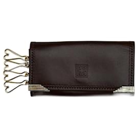 Givenchy-Vintage Givenchy Leather Key Holder Brown-Brown