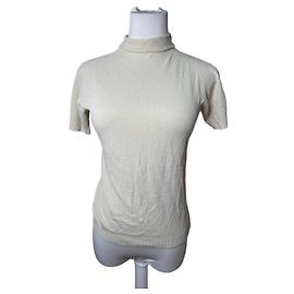 Vintage Issey Miyake Rollkragenoberteil Beige 38/M Beige