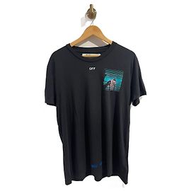 Off White Top OFF-WHITE T.International S Cotone Nero