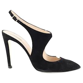 Armani-Leather heels-Black