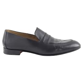 Hermès-Leather loafers-Black
