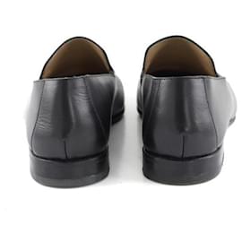 Hermès-Leather loafers-Black