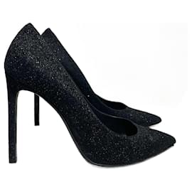 Saint Laurent-SAINT LAURENT Heels T.EU 38 Cloth-Black