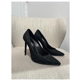 Saint Laurent-SAINT LAURENT Heels T.EU 38 Cloth-Black