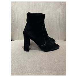 Louis Vuitton-LOUIS VUITTON Ankle boots T.EU 38 Suede-Black