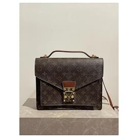 Louis Vuitton-LOUIS VUITTON Handbags T.  Cloth-Brown