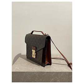 Louis Vuitton-LOUIS VUITTON Handbags T.  Cloth-Brown
