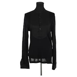 Hermès Schwarzer Leinenpullover Schwarz