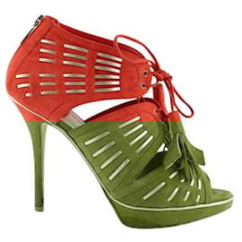 Dior-Suede heels-Orange