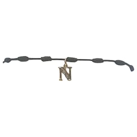 Autre Marque-Pulsera hilo negro con Inicial con brillantitos-Other