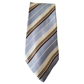 Autre Marque-Corbata a Rayas Azul-Blue