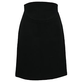 Gonna a matita con ritagli Alaïa in lana nera Nero