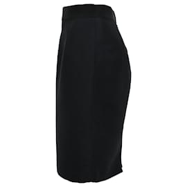 Giambattista Valli-Giambattista Valli Pencil Skirt in Black Wool-Black