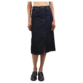 Dries Van Noten-Indigo denim skirt - size UK 6-Blue