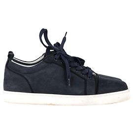 Baskets Louis Junior Christian Louboutin en cuir bleu marine Bleu Bleu Marine