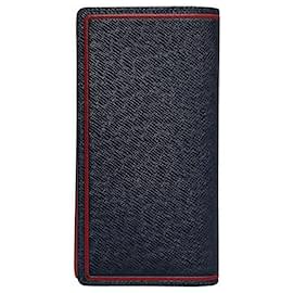Louis Vuitton-Louis Vuitton Taiga Portefeuille Brazza Wallet-Blue