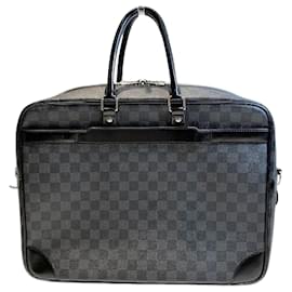 Louis Vuitton-Louis Vuitton Damier Graphite Voyage GM Bag N41123-Black