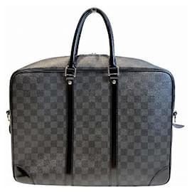 Louis Vuitton-Louis Vuitton Damier Graphite Voyage GM Bag N41123-Black