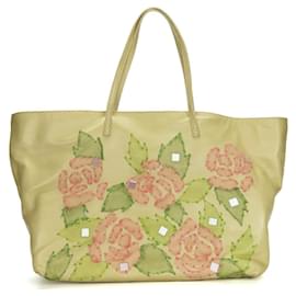 Fendi-Sac fourre-tout en cuir Fendi beige rose-Marron,Beige