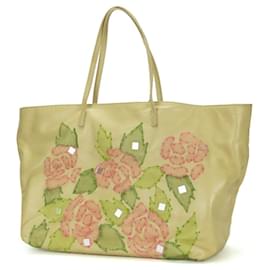 Fendi-Sac fourre-tout en cuir Fendi beige rose-Marron,Beige