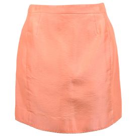 Jupe Mini Balenciaga en Acétate Orange Orange Corail