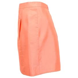 Balenciaga-Balenciaga Mini Skirt in Orange Acetate-Orange,Coral