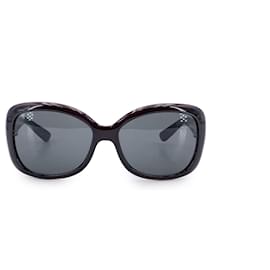 Versace-Burgundy Oversize Butterfly Mod. 4187 Sunglasses 56/16 135 mm-Dark red