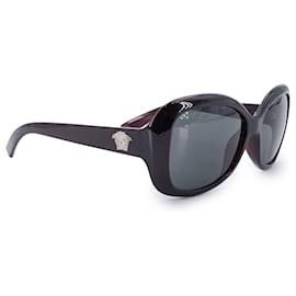 Versace-Burgundy Oversize Butterfly Mod. 4187 Sunglasses 56/16 135 mm-Dark red