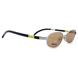 Dolce & Gabbana-D&G Silver Rectangular 2032 Sunglasses 50/18 140mm-Silvery