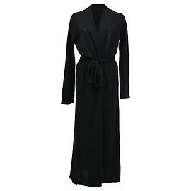 The row Der Row Wrap Morgenmantel aus schwarzer Wolle Schwarz