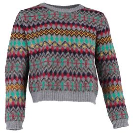 Maison Martin Margiela Maison Margiela Knitted Printed Sweater in Multicolor Wool Multiple colors