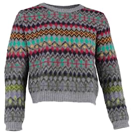 Maison Martin Margiela-Maison Margiela Knitted Printed Sweater in Multicolor Wool-Multiple colors