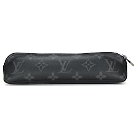 Louis Vuitton-Louis Vuitton Monogram Eclipse Pencil Case Pouch-Black