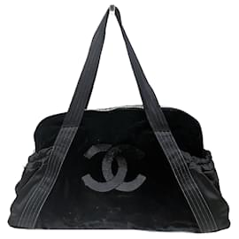 Chanel-Chanel Coco Mark Boston Bag Travel Bag-Black