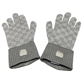 Louis Vuitton-Louis Vuitton Damier Graphite Gon Neopti Gloves-Black