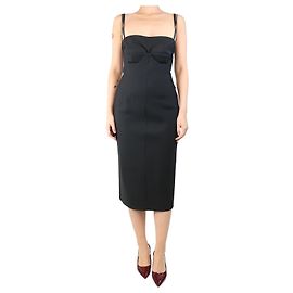 Sportmax Schwarzes Bustier-Midikleid - Größe UK 10 Schwarz