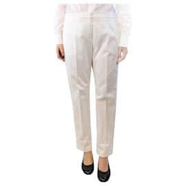 Max Mara-White tapered trousers-White