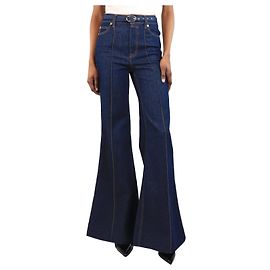 Zimmermann Blue belted flared jeans - size UK 6 Blue