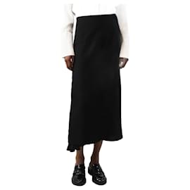 Jil Sander-Black midi skirt - size UK 6-Black