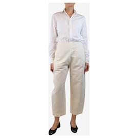 Autre Marque-Cream wide-leg trousers - size M-Cream